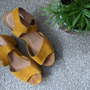Suede Platform Sandals